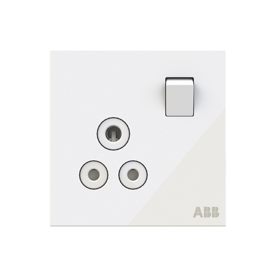 Socket outlet Round 5A White Glass - Millenium