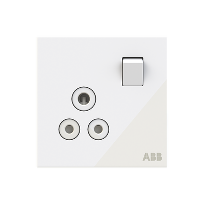 Socket outlet Round 5A White Glass - Millenium