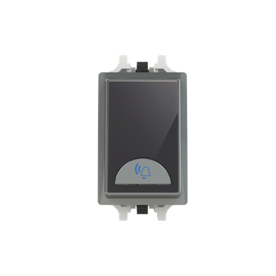 Push-button bell symbol Black Glass - Millenium