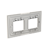 Frame 2-gang(s) White Glass - Millenium