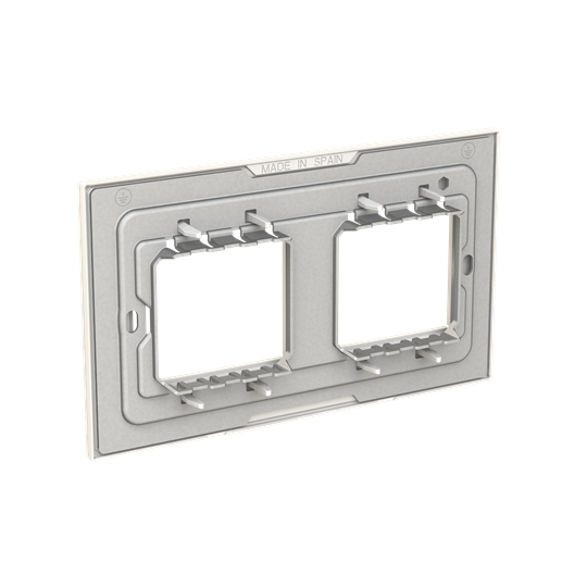 Frame 2-gang(s) White Glass - Millenium – Görsel 2 / 3