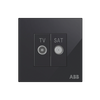TV/SAT outlet Black Glass - Millenium