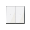 Blind control switch Alternating-/alternating switch White Glass - Millenium