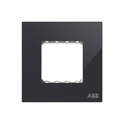 Frame 1-gang(s) Black Glass - Millenium