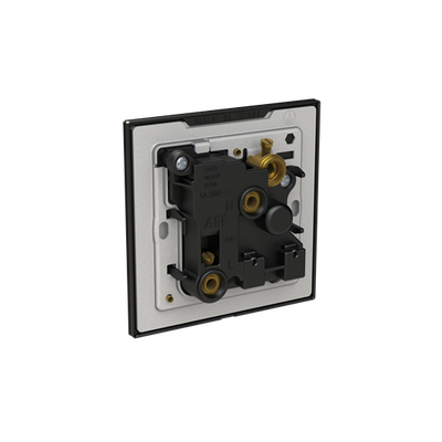Socket outlet Round 5A Black Glass - Millenium