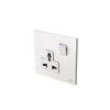 Socket outlet Universal White Glass - Millenium
