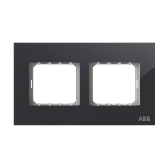 Frame 2-gang(s) Black Glass - Millenium