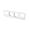 Frame 4-gang(s) White Glass - Millenium