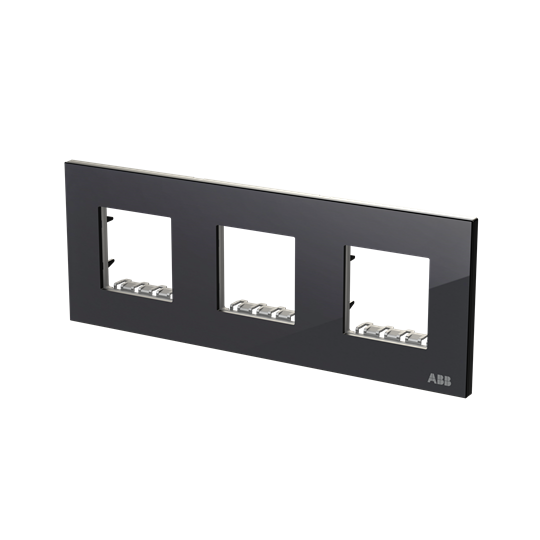 Frame 3-gang(s) Black Glass - Millenium – Görsel 3 / 3