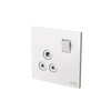 Socket outlet Round 5A White Glass - Millenium