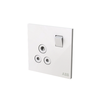 Socket outlet Round 5A White Glass - Millenium