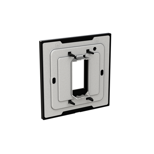 Frame 1-gang(s) Black Glass - Millenium – Görsel 2 / 3