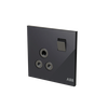 Socket outlet Round 5A Black Glass - Millenium