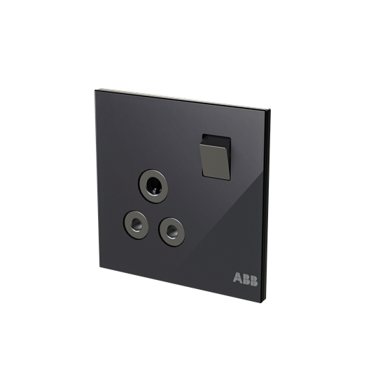 Socket outlet Round 5A Black Glass - Millenium – Görsel 3 / 3