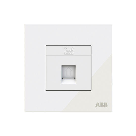 Phone outlet White Glass - Millenium