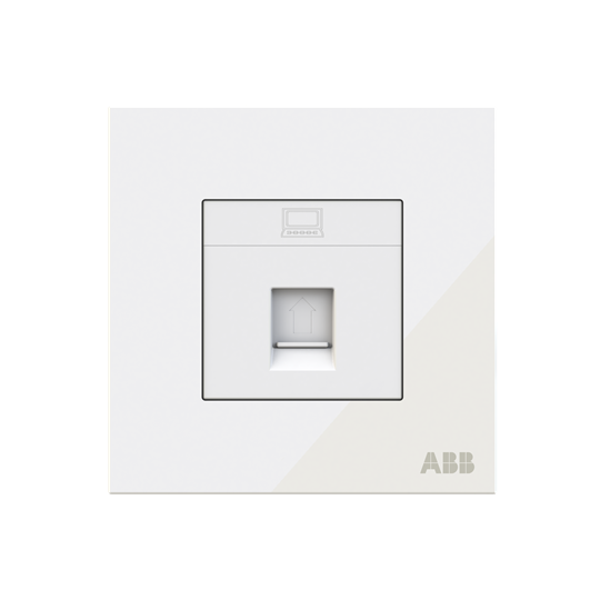 Data outlet White Glass - Millenium