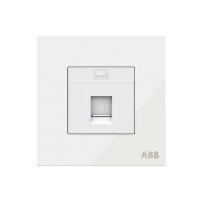 Data outlet White Glass - Millenium