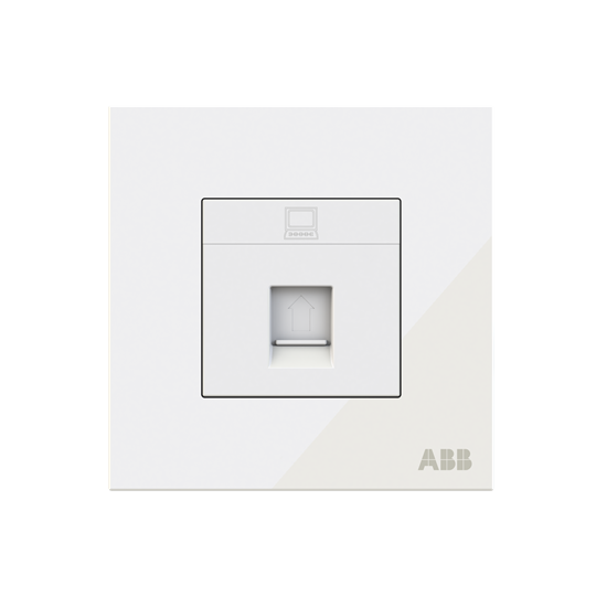 Data outlet White Glass - Millenium