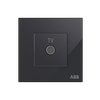 TV outlet Black Glass - Millenium