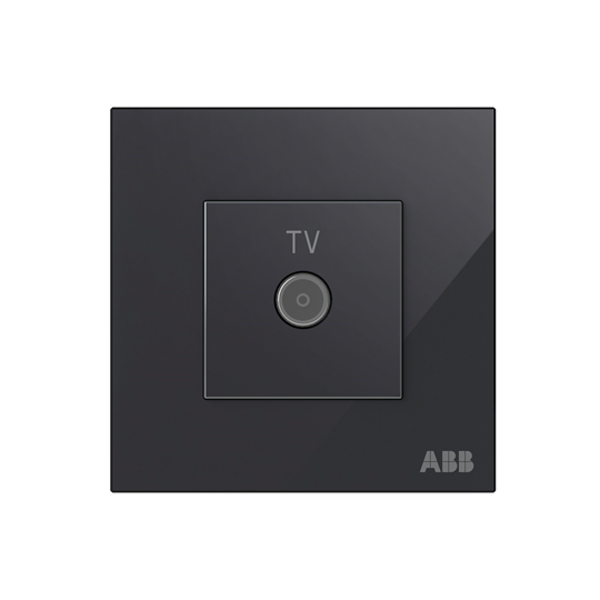 TV outlet Black Glass - Millenium