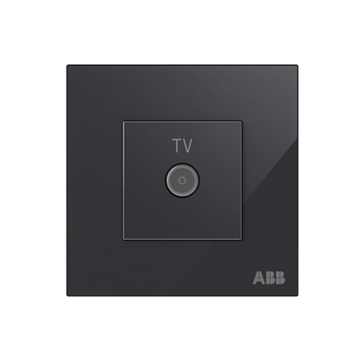 TV outlet Black Glass - Millenium