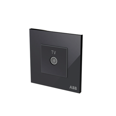 TV outlet Black Glass - Millenium