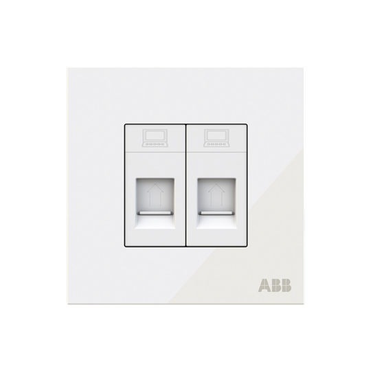 Data outlet White Glass - Millenium