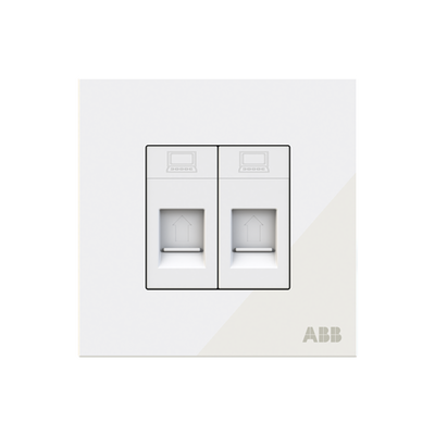 Data outlet White Glass - Millenium