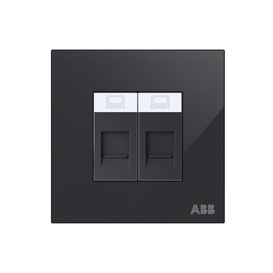 Data outlet Black Glass - Millenium