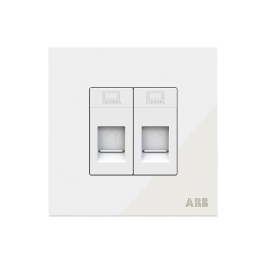 Data outlet White Glass - Millenium