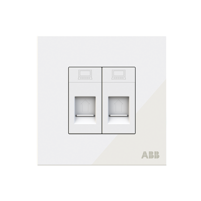 Data outlet White Glass - Millenium