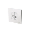 Data outlet White Glass - Millenium