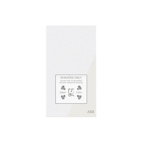 Socket outlet Shaver White Glass - Millenium