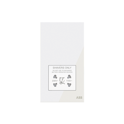 Socket outlet Shaver White Glass - Millenium