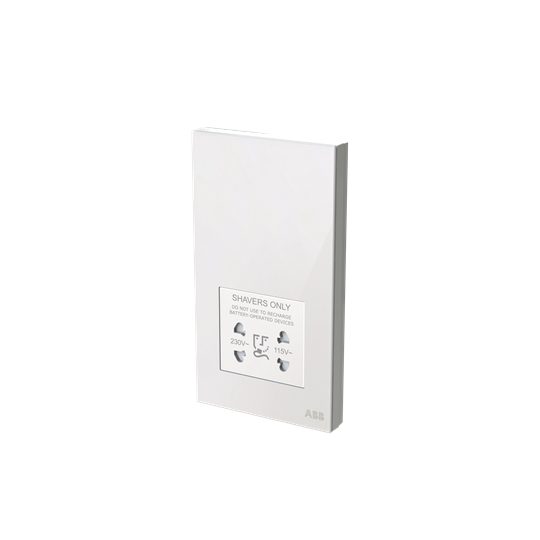 Socket outlet Shaver White Glass - Millenium – Görsel 3 / 3