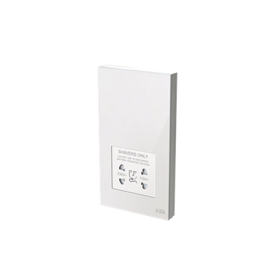 Socket outlet Shaver White Glass - Millenium