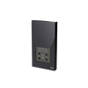 Socket outlet Shaver Black Glass - Millenium