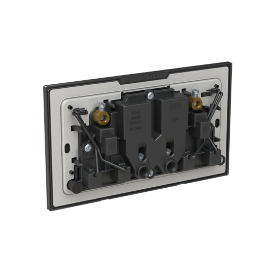Socket outlet BS Black Glass - Millenium – Görsel 2 / 3
