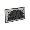 Socket outlet BS Black Glass - Millenium