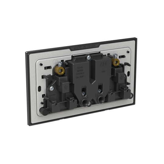 Socket outlet BS Black Glass - Millenium – Görsel 2 / 3