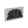 Socket outlet BS White Glass - Millenium