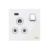 Socket outlet Round 15A White Glass - Millenium