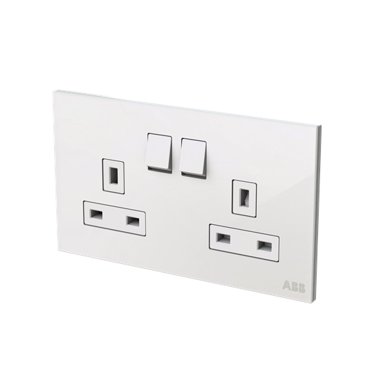 Socket outlet BS White Glass - Millenium – Görsel 3 / 3