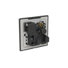 Socket outlet Round 15A Black Glass - Millenium