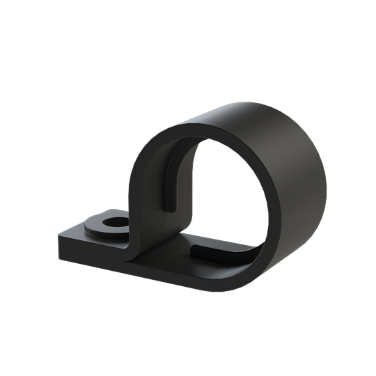 CONDUIT CLAMP 1SCREW PA6 NW17 BLK