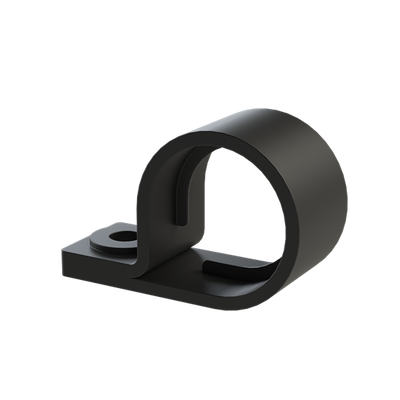 CONDUIT CLAMP 1SCREW PA6 NW17 BLK