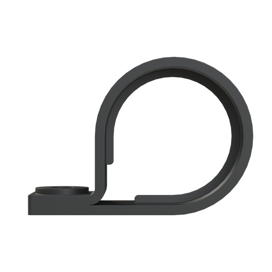 CONDUIT CLAMP 1SCREW PA6 NW29 BLK