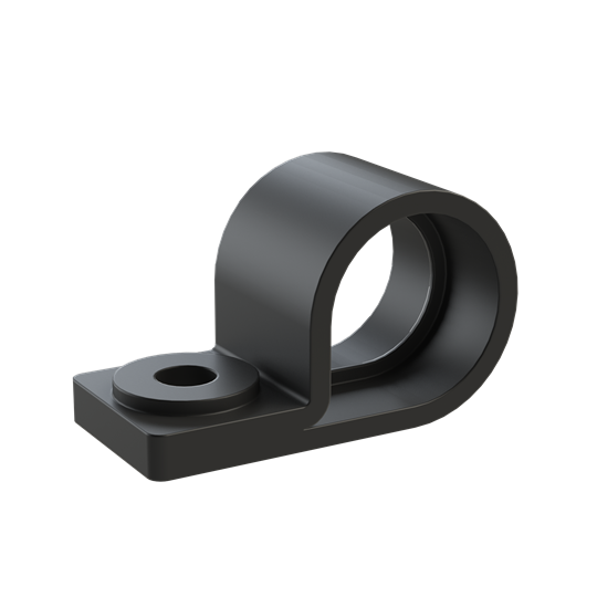 CONDUIT CLAMP 1SCREW PA6 NW10 BLK