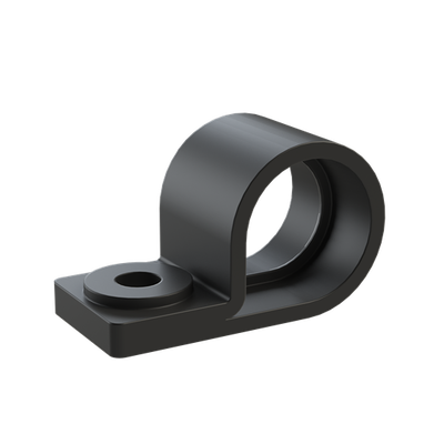 CONDUIT CLAMP 1SCREW PA6 NW10 BLK