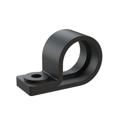 CONDUIT CLAMP 1SCREW PA6 NW12 BLK
